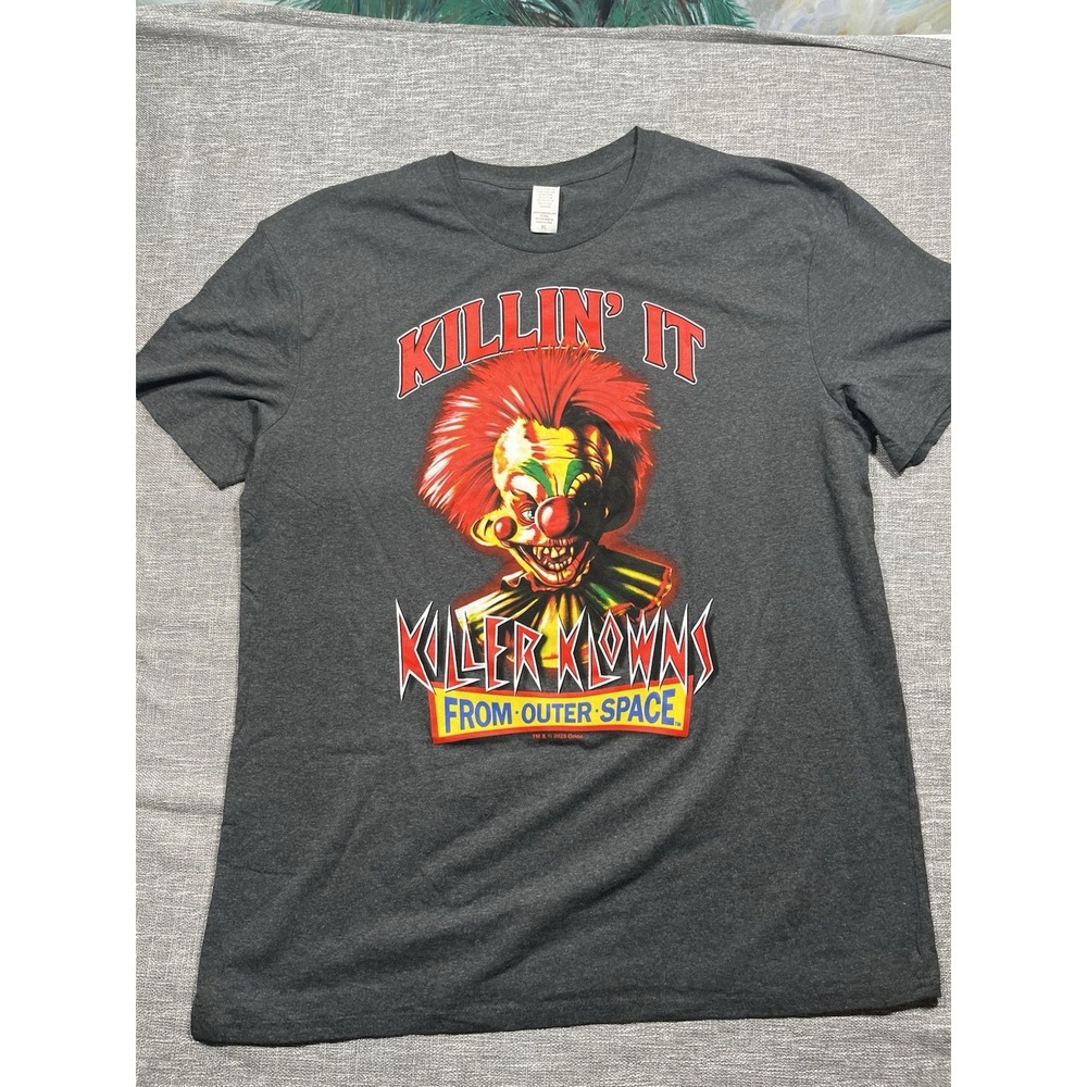 Killer Klowns From Outer Space "Killin' It" Graphic Gray T-Shirt Adult XL